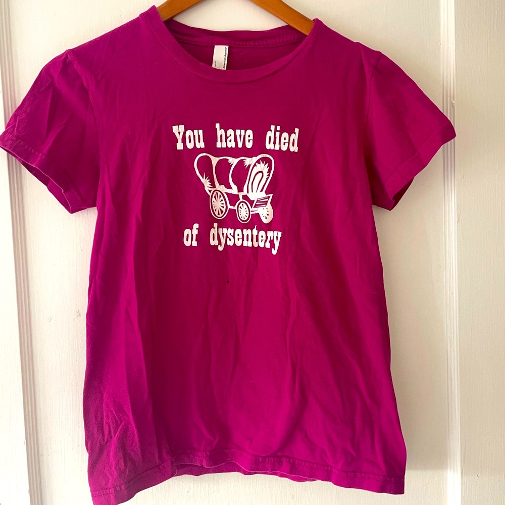 Retro American Apparel Oregon Trail Women’s T-shirt (M)